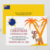 KERSTFEEST IN JULI Nieuw-Zeeland BBQ Kaart (Voorkant / Achterkant)