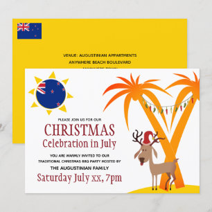 KERSTFEEST IN JULI Nieuw-Zeeland BBQ Kaart