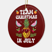 Kerstfeest in juli Santa Sarcastic Humor Keramisch Ornament (Links)