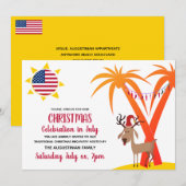 KERSTFEEST IN JULI VS BBQ PARTY KAART (Voorkant / Achterkant)