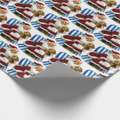 kerstfeest in kerstmis cadeaupapier (Hoek)