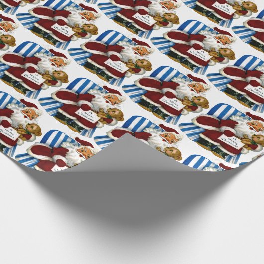 kerstfeest in kerstmis cadeaupapier (Hoek)