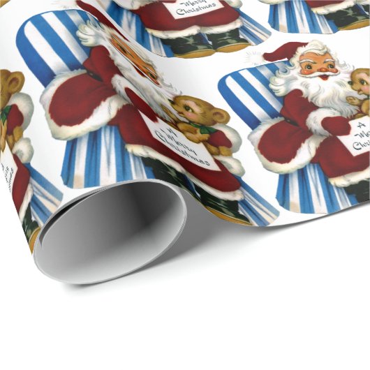 kerstfeest in kerstmis cadeaupapier (Rol Hoek)