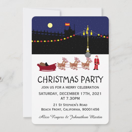 Kerstfeest in Madrid Kaart (Voorkant)