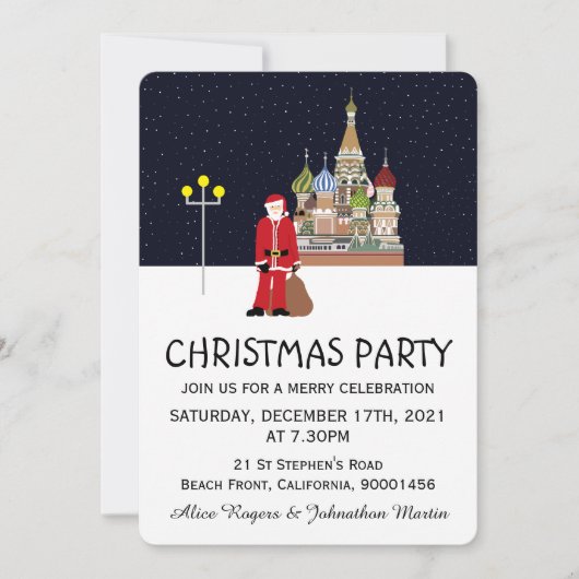 Kerstfeest in Moskou Kaart (Voorkant)