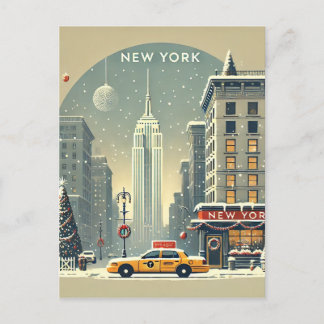 kerstfeest in new york | Vrijheidsbeeld vakantie Briefkaart