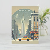 kerstfeest in new york | Vrijheidsbeeld vakantie Kaart (Staand voorkant)