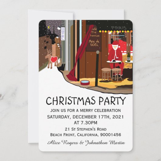 Kerstfeest in Parijs Kaart (Voorkant)