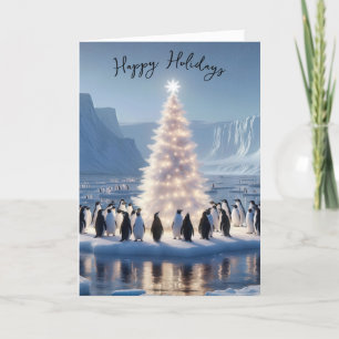 Kerstfeest in Penguin Feestdagen Kaart