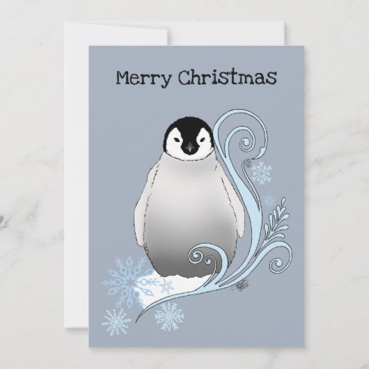 Kerstfeest in Penguin Kaart (Achterkant)