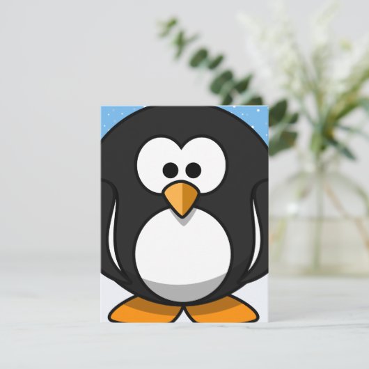 Kerstfeest in Penguin Kaart (Staand voorkant)