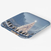 Kerstfeest in Penguin Papieren Bordje (Gebogen)