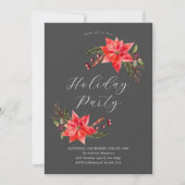 Kerstfeest in Poinsettia Kaart (Voorkant)