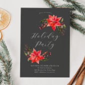 Kerstfeest in Poinsettia Kaart