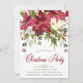 Kerstfeest in Poinsettia Kaart (Voorkant)