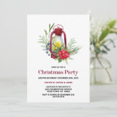 Kerstfeest in Red Poinsettia Kaart (Staand voorkant)