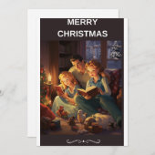 KERSTFEest IN RETROSTIJL Feestdagenkaart (Voorkant / Achterkant)