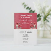 Kerstfeest in rood en wit kaart (Staand voorkant)