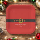 Kerstfeest in Santa Baby Papieren Bordje