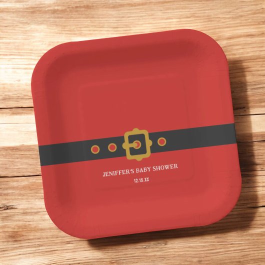 Kerstfeest in Santa Baby Papieren Bordje