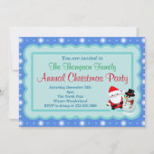 Kerstfeest in Santa Snowman Kaart (Voorkant)