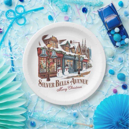 Kerstfeest in  stijl papieren bordje (Feest)