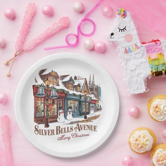 Kerstfeest in  stijl papieren bordje (Feest)