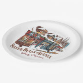 Kerstfeest in  stijl papieren bordje (Gekanteld)