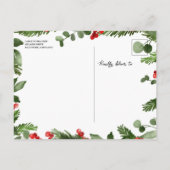 Kerstfeest Jaarlijks Feest Save the Date Aankondigingskaart (Achterkant)