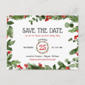 Kerstfeest Jaarlijks Feest Save the Date Aankondigingskaart (Voorkant)