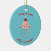 kerstfeest Jellyfish Aangepast Ornament (Rechts)