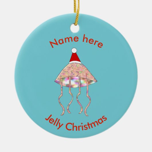 kerstfeest Jellyfish Aangepast Ornament (Voorkant)