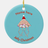 kerstfeest Jellyfish Aangepast Ornament (Achterkant)