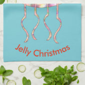 kerstfeest Jellyfish Custom Towel Theedoek (Gevouwen)