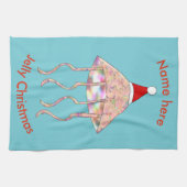 kerstfeest Jellyfish Custom Towel Theedoek (Horizontaal)