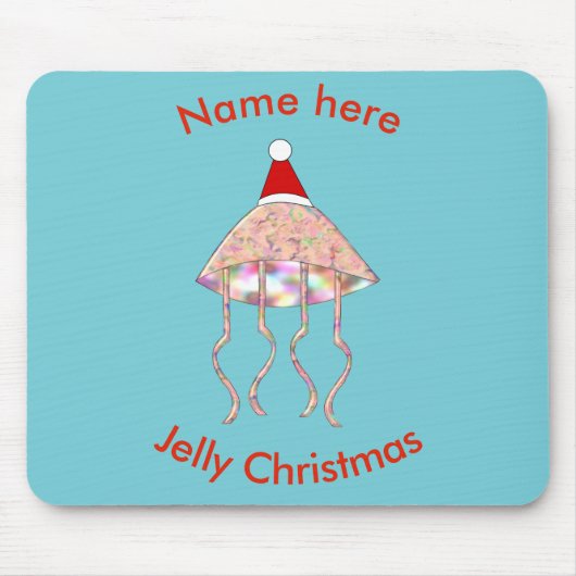 Kerstfeest Jellyfish Mousepad Muismat (Voorkant)