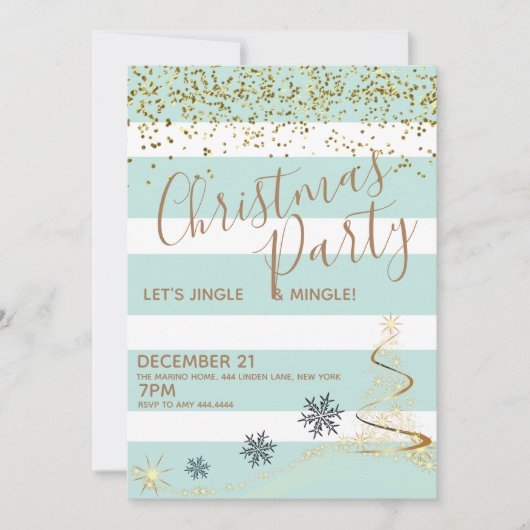 Kerstfeest Jingle en Mingle Kaart (Voorkant)