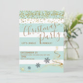 Kerstfeest Jingle en Mingle Kaart (Staand voorkant)