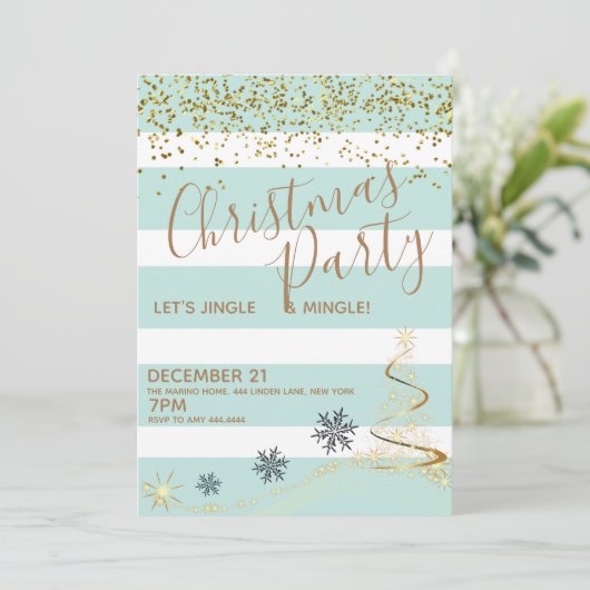 Kerstfeest Jingle en Mingle Kaart (Staand voorkant)