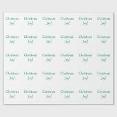 Kerstfeest Joy Holiday Green Font Cadeaupapier (Vlak)