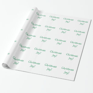 Kerstfeest Joy Holiday Green Font Cadeaupapier