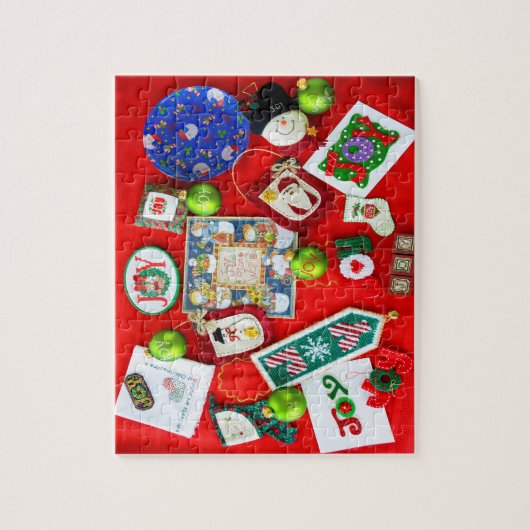 Kerstfeest Joy Jigzaag Puzzle Legpuzzel (Verticaal)