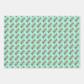 Kerstfeest Joy Leopard Pattern Inpakpapier Vel (Voorkant 2)