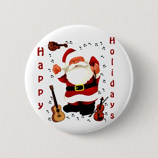Kerstfeest Joy_ Ronde Button 5,7 Cm (Voorkant)