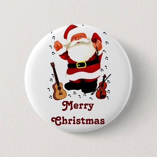 Kerstfeest Joy_ Ronde Button 5,7 Cm (Voorkant)