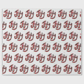 Kerstfeest Joy Tartan Pset Cadeaupapier (Vlak)