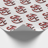 Kerstfeest Joy Tartan Pset Cadeaupapier (Hoek)