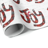 Kerstfeest Joy Tartan Pset Cadeaupapier (Rol Hoek)
