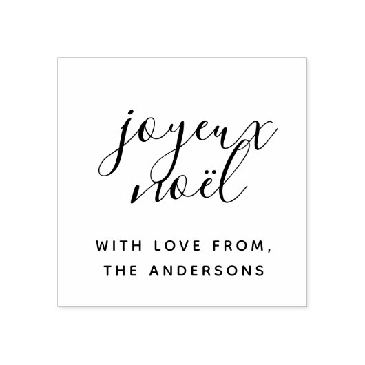 Kerstfeest Joyeux Noel met liefde van Rubberstempel (Afrduk)