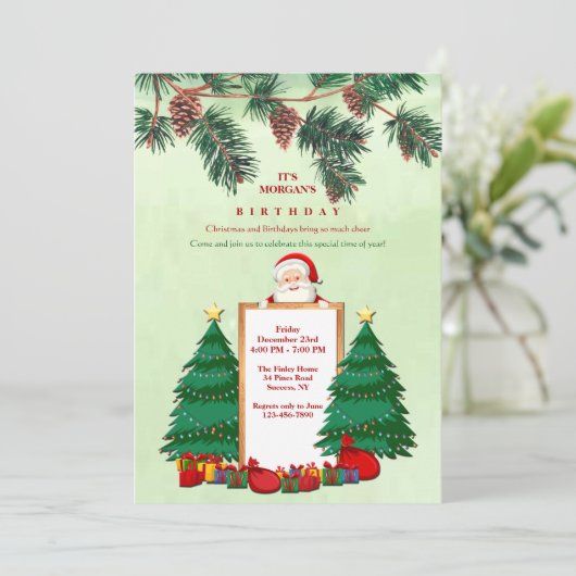 kerstfeest kaart (Staand voorkant)